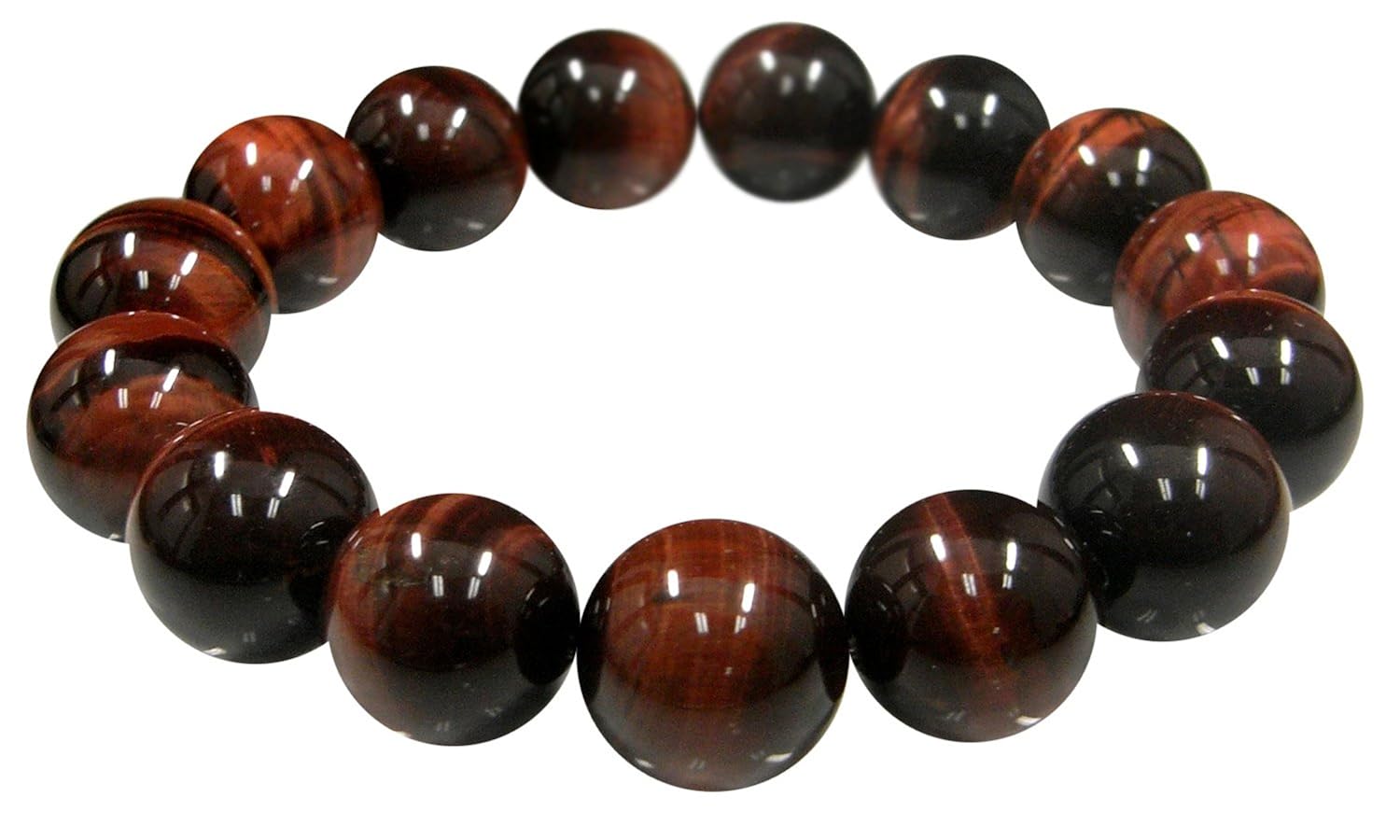 【人】红虎眼石木变石手链14 mm 23780 a - b50155